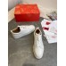 Christian Louboutin Men's Louis Junior Flat Sneakers In White Calfskin Christian Louboutin Men's Louis Junior Flat Sneakers In White Calfskin