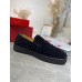 Christian Louboutin Men's Roller-boat Flat Sneakers Black