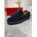 Christian Louboutin Men's Roller-boat Flat Sneakers Black