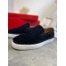 Christian Louboutin Men's Pik Boat Flat Sneakers Black Christian Louboutin Men's Pik Boat Flat Sneakers Black