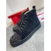 Christian Louboutin Men's Lou Pik Pik Strass Flat Sneakers Black Christian Louboutin Men's Lou Pik Pik Strass Flat Sneakers Black