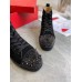 Christian Louboutin Men's Lou Pik Pik Strass Flat Sneakers Black Christian Louboutin Men's Lou Pik Pik Strass Flat Sneakers Black