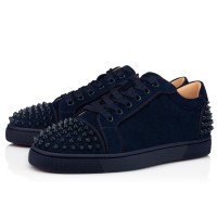 Christian Louboutin Men's Seavaste 2 Orlato Flat Sneakers Blue Christian Louboutin Men's Seavaste 2 Orlato Flat Sneakers Blue