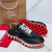 Christian Louboutin Men's Loubishark Sneakers In Black Leather Christian Louboutin Men's Loubishark Sneakers In Black Leather
