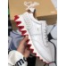 Christian Louboutin Men's Louis Orlato Flat Sneakers In Grey Suede