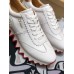 Christian Louboutin Men's Louis Orlato Flat Sneakers In Grey Suede Christian Louboutin Men's Louis Orlato Flat Sneakers In Grey Suede
