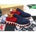 Christian Louboutin Men's Loubishark Sneakers In Blue/Red Suede Christian Louboutin Men's Loubishark Sneakers In Blue/Red Suede