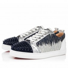 Christian Louboutin Men's Louis Junior Spikes Orlato Sneakers In Gator Calfskin Christian Louboutin Men's Louis Junior Spikes Orlato Sneakers In Gator Calfskin