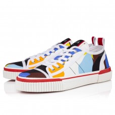 Christian Louboutin Women's Pedro Junior Sneakers In Multicolor Fabric Christian Louboutin Women's Pedro Junior Sneakers In Multicolor Fabric