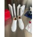 Christian Louboutin Women's Louis Junior Spikes Sneakers In White Leather Christian Louboutin Women's Louis Junior Spikes Sneakers In White Leather