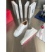 Christian Louboutin Women's Louis Junior Spikes Sneakers In White Leather Christian Louboutin Women's Louis Junior Spikes Sneakers In White Leather