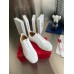 Christian Louboutin Women's Louis Junior Spikes Sneakers In White Leather Christian Louboutin Women's Louis Junior Spikes Sneakers In White Leather