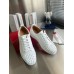 Christian Louboutin Women's Louis Junior Spikes Sneakers In White Leather Christian Louboutin Women's Louis Junior Spikes Sneakers In White Leather