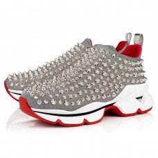 Christian Louboutin Women's Spiky Sock Donna Sneakers Grey Christian Louboutin Women's Spiky Sock Donna Sneakers Grey