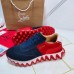 Christian Louboutin Women's Loubishark Sneakers In Blue/Red Suede Christian Louboutin Women's Loubishark Sneakers In Blue/Red Suede