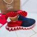 Christian Louboutin Women's Loubishark Sneakers In Blue/Red Suede Christian Louboutin Women's Loubishark Sneakers In Blue/Red Suede