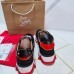 Christian Louboutin Women's Loubishark Sneakers In Black Leather Christian Louboutin Women's Loubishark Sneakers In Black Leather
