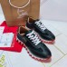 Christian Louboutin Women's Loubishark Sneakers In Black Leather Christian Louboutin Women's Loubishark Sneakers In Black Leather