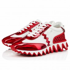 Christian Louboutin Women's Loubishark Sneakers In Red Patent Christian Louboutin Women's Loubishark Sneakers In Red Patent