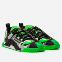 Dolce & Gabbana Men's NS1 Sneakers In Green Fabric Dolce & Gabbana Men's NS1 Sneakers In Green Fabric