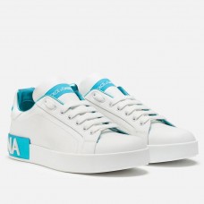 Dolce & Gabbana Men's Portofino Sneakers with Azure Branded Dolce & Gabbana Men's Portofino Sneakers with Azure Branded