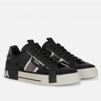 Dolce & Gabbana Men's Black Custom 2.Zero Sneakers Dolce & Gabbana Men's Black Custom 2.Zero Sneakers