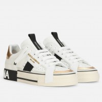 Dolce & Gabbana Men's White Custom 2.Zero Sneakers Dolce & Gabbana Men's White Custom 2.Zero Sneakers