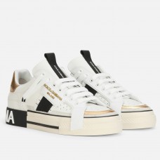 Dolce & Gabbana Men's White Custom 2.Zero Sneakers Dolce & Gabbana Men's White Custom 2.Zero Sneakers