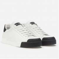 Dolce & Gabbana Women's Portofino Sneakers with Black Toe-cap