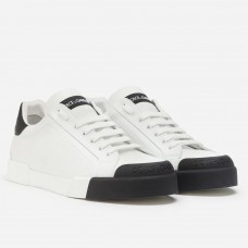 Dolce & Gabbana Women's Portofino Sneakers with Black Toe-cap Dolce & Gabbana Women's Portofino Sneakers with Black Toe-cap
