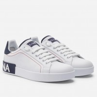 Dolce & Gabbana Women's Portofino Sneakers with Black Branded Dolce & Gabbana Women's Portofino Sneakers with Black Branded