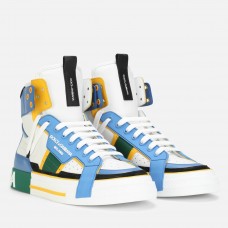 Dolce & Gabbana Women's Blue Custom 2.Zero High-top Sneakers Dolce & Gabbana Women's Blue Custom 2.Zero High-top Sneakers