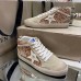Golden Goose Women's Mid Star Sneakers with Pink-gold Glitter Golden Goose Women's Mid Star Sneakers with Pink-gold Glitter