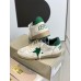 Golden Goose Women's Ball Star Sneakers with Green Star and Heel Tab Golden Goose Women's Ball Star Sneakers with Green Star and Heel Tab