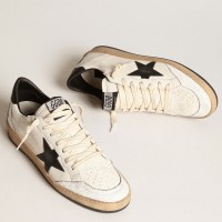 Golden Goose Women's Ball Star Sneakers with Black Star and Heel Tab Golden Goose Women's Ball Star Sneakers with Black Star and Heel Tab
