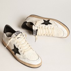 Golden Goose Women's Ball Star Sneakers with Black Star and Heel Tab Golden Goose Women's Ball Star Sneakers with Black Star and Heel Tab