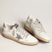 Golden Goose Women's Ball Star Sneakers with Silver Glitter Star and Heel Tab Golden Goose Women's Ball Star Sneakers with Silver Glitter Star and Heel Tab