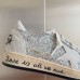 Golden Goose Women's Ball Star Sneakers in Silver Glitter and Suede Golden Goose Women's Ball Star Sneakers in Silver Glitter and Suede