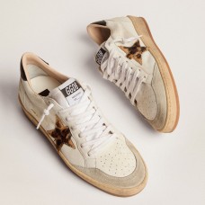 Golden Goose Women's Ball Star Sneakers with Leopard Print Pony Star Golden Goose Women's Ball Star Sneakers with Leopard Print Pony Star