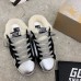 Golden Goose Women's Super-Star Sabot in Silver Laminated Leather with Black Star Golden Goose Women's Super-Star Sabot in Silver Laminated Leather with Black Star