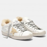 Golden Goose Women's Super-Star Sneakers With Shearling Lining Golden Goose Women's Super-Star Sneakers With Shearling Lining