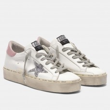 Golden Goose Women's Super-Star Shearling Sneakers with Leopard Laces