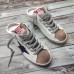 Golden Goose Women's Super-Star Sabots with Blue Glitter Star Golden Goose Women's Super-Star Sabots with Blue Glitter Star