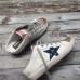 Golden Goose Women's Super-Star Sabots with Blue Glitter Star Golden Goose Women's Super-Star Sabots with Blue Glitter Star