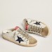 Golden Goose Women's Super-Star Sabots with Blue Glitter Star Golden Goose Women's Super-Star Sabots with Blue Glitter Star