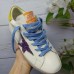 Golden Goose Women's Super-Star Sneakers With Fuchsia Glitter Star Golden Goose Women's Super-Star Sneakers With Fuchsia Glitter Star
