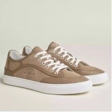 Hermes Men's Get Sneakers in White Calfskin Hermes Men's Get Sneakers in White Calfskin