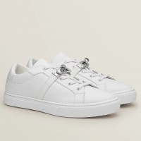 Hermes Men's Day Sneakers in White Leather Hermes Men's Day Sneakers in White Leather
