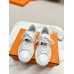 Hermes Men's Day Sneakers in White Leather Hermes Men's Day Sneakers in White Leather