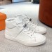 Hermes Men's Daydream High-top Sneakers in White Leather Hermes Men's Daydream High-top Sneakers in White Leather
